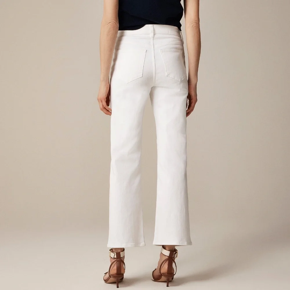 New JCREW Size 30 P 30P Petite High-Rise Kickout Jean in White $148 CH910